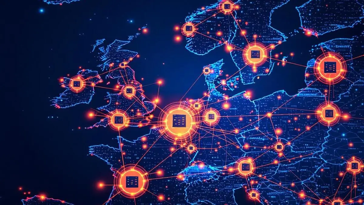 Illustration interconnected data centers network expansion uk germany europe