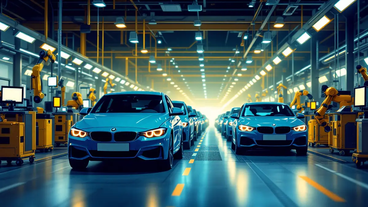 Car factory assembly line idle vehicles robots power off cyber incident