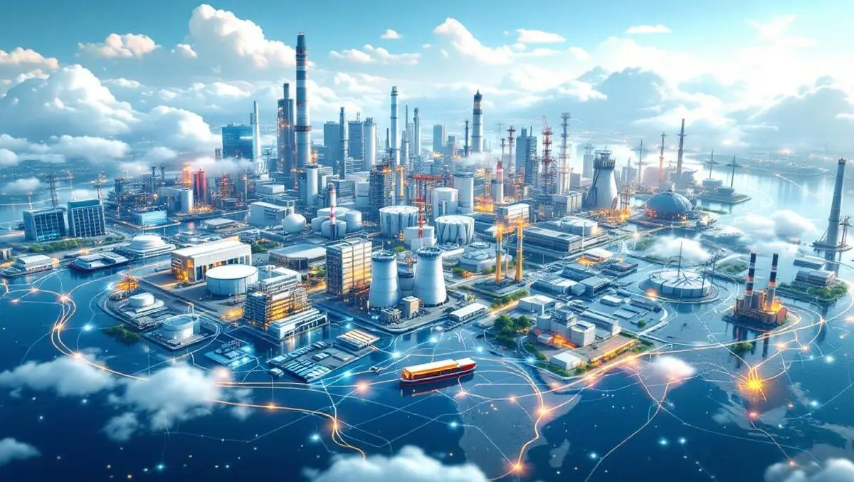 Global ai industrial network factories energy transport data flow