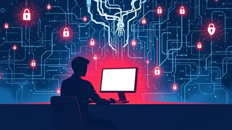 Moody ai cyber attack human at computer tangled paths security