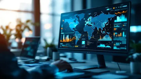 Global bank fraud monitoring screen with security analyst view