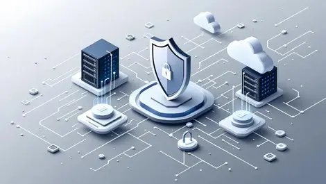 Isometric secure hybrid cloud datacenter with shield and lock