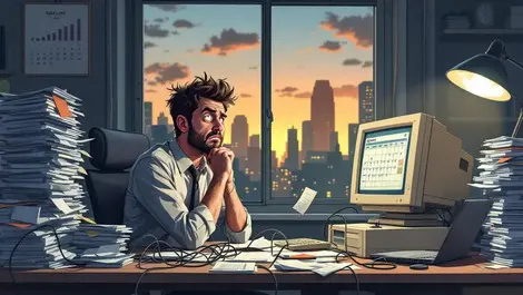 Stressed uk payroll manager old systems vs new laptop deadline