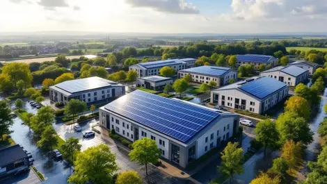 Southampton science park aerial solar panels green countryside