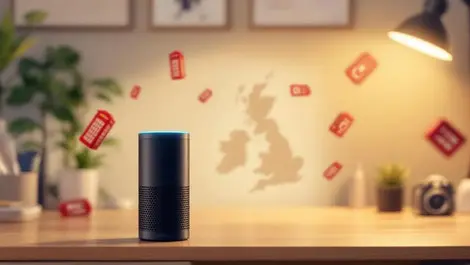 Amazon echo on desk uk telephone boxes smartphone calls map