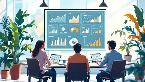 Finance team dashboard realtime automated reporting modern office