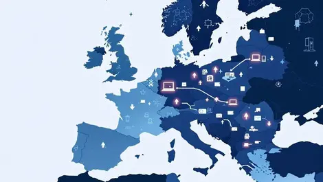 Uk pc retail decline vs germany france growth europe map vector