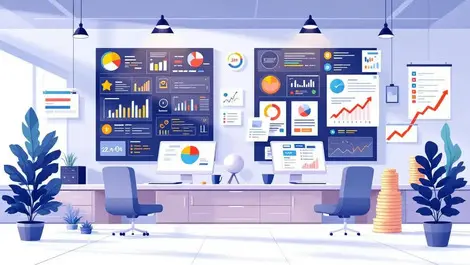 Enterprise it ops operations center analyst dashboards roi charts coins