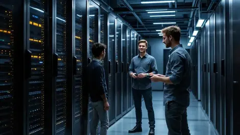 Modern australian data centre training room servers indoors instructor