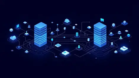 White label fintech payment orchestration network graph blue